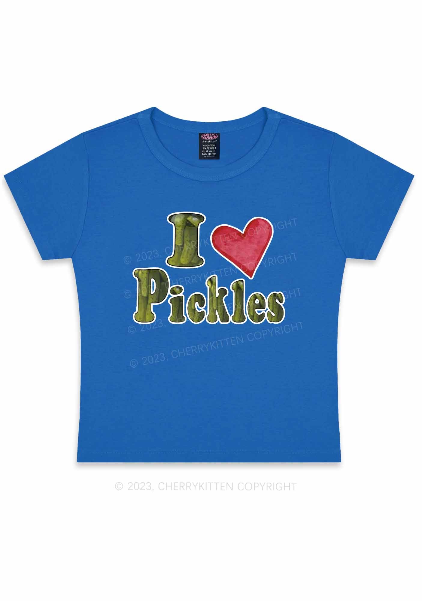 I Love Pickles Y2K Baby Tee Cherrykitten