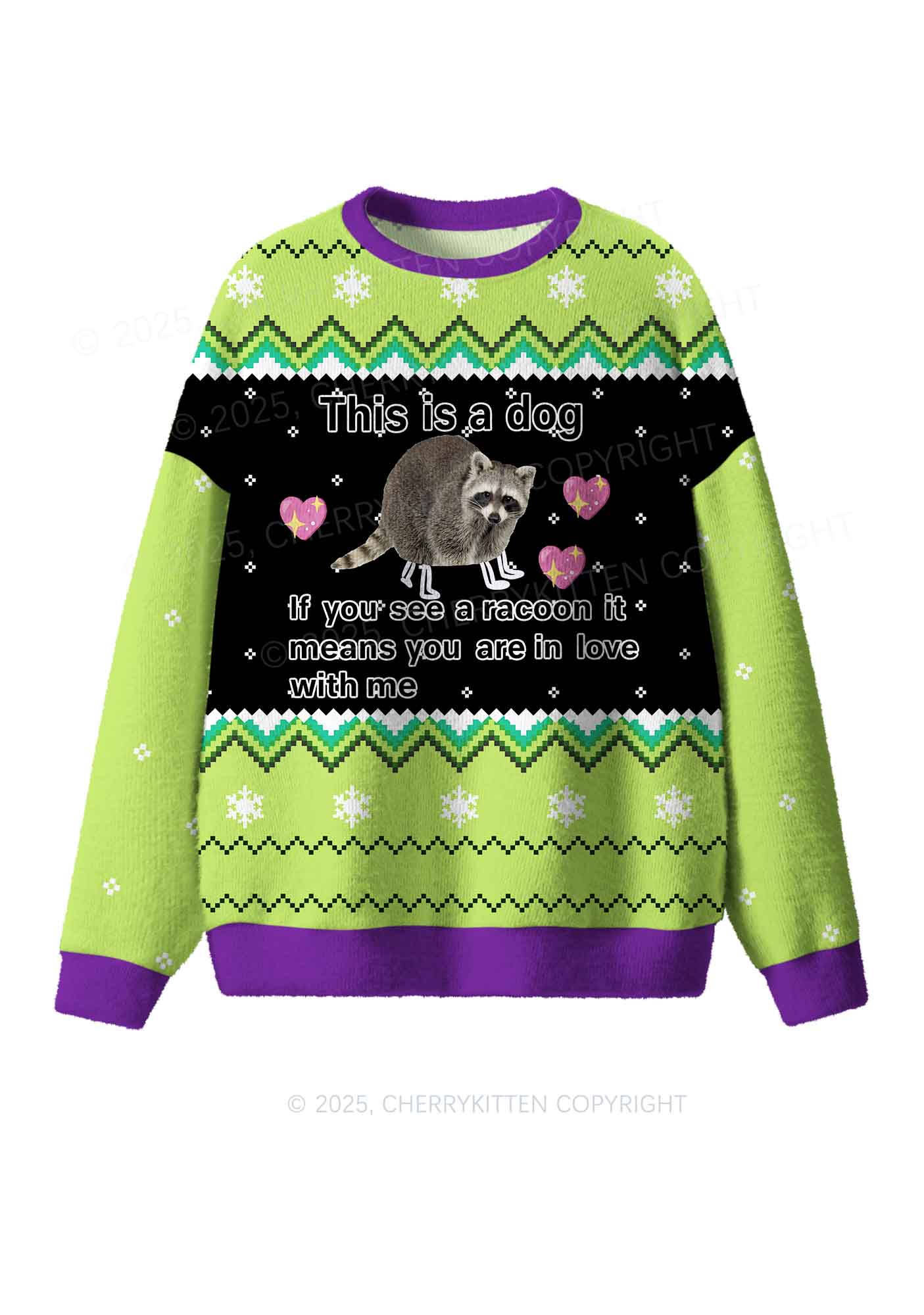 You Are In Love With Me Y2K Christmas Knit Sweatshirt Cherrykitten
