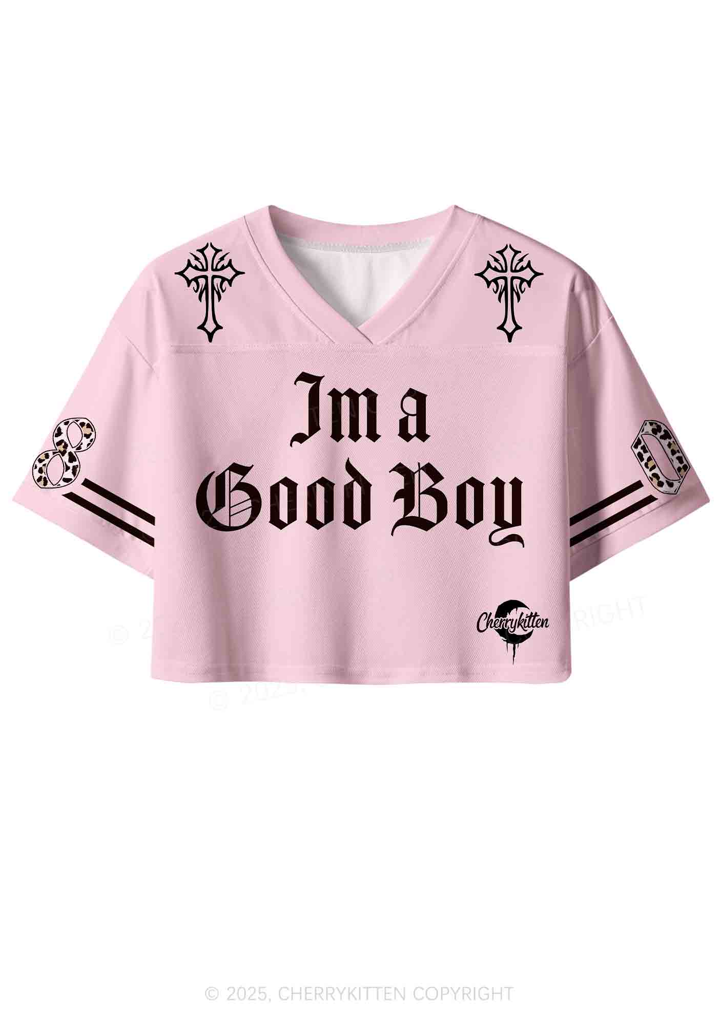 Custom I Am A Good Boy Y2K Crop Sport Jersey Shirts Cherrykitten