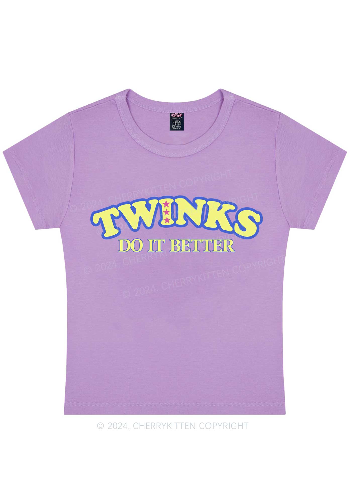 Twinks Do It Better Y2K Baby Tee Cherrykitten