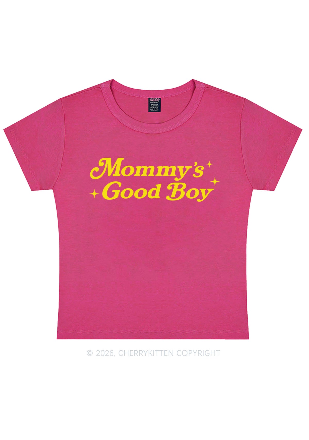 Mommys Good Boy Y2K Baby Tee Cherrykitten