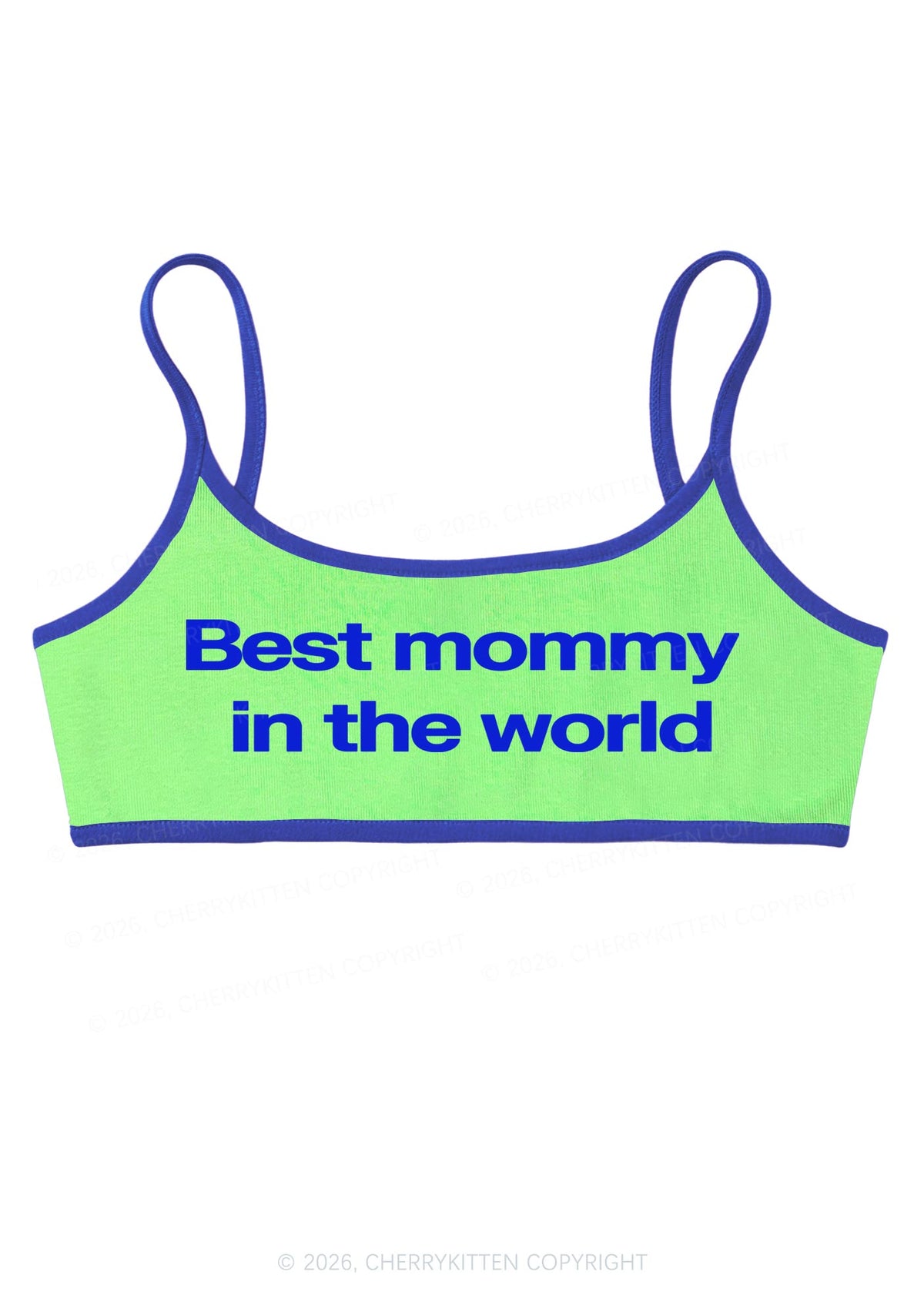 Best Mommy In The World Y2K Super Crop Cami Cherrykitten