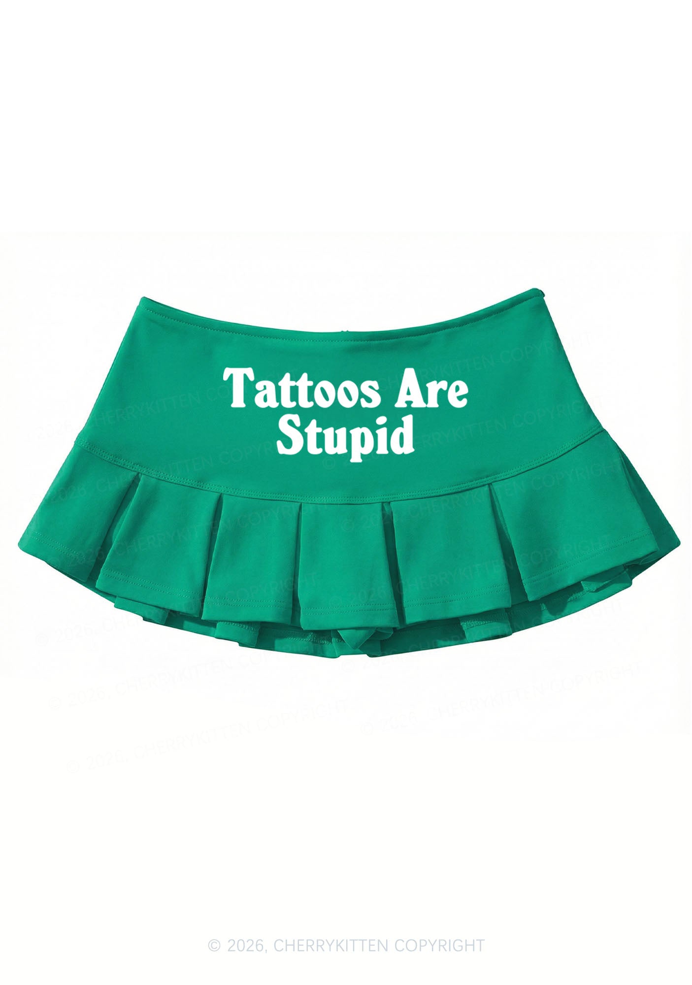 Tattoos Are Stupid Y2K Mini Pleated Skirts Cherrykitten