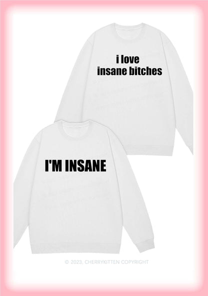 I Love Insane Bxxch Y2K Valentine's Day Sweatshirt Cherrykitten