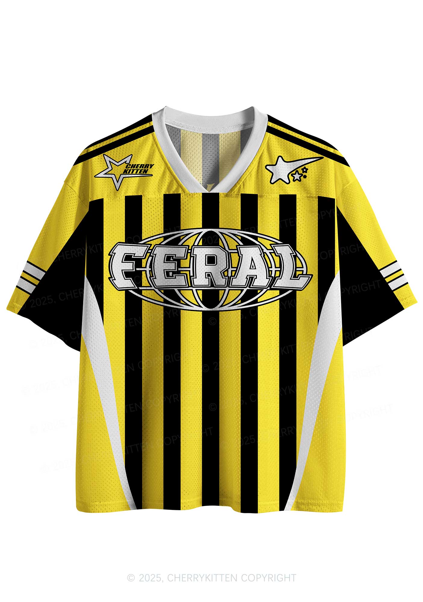 Custom Yellow Feral Y2K Sport Jersey Shirts Cherrykitten