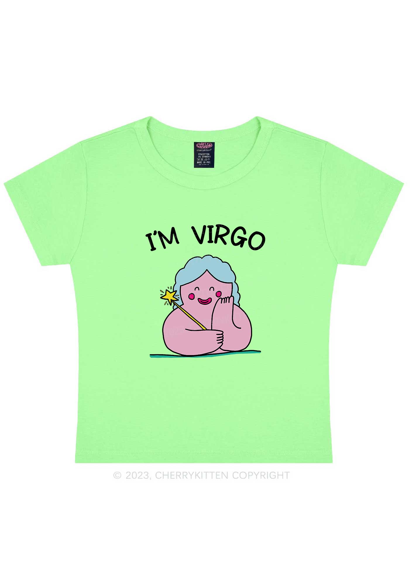 I'm Virgo Y2K Baby Tee Cherrykitten