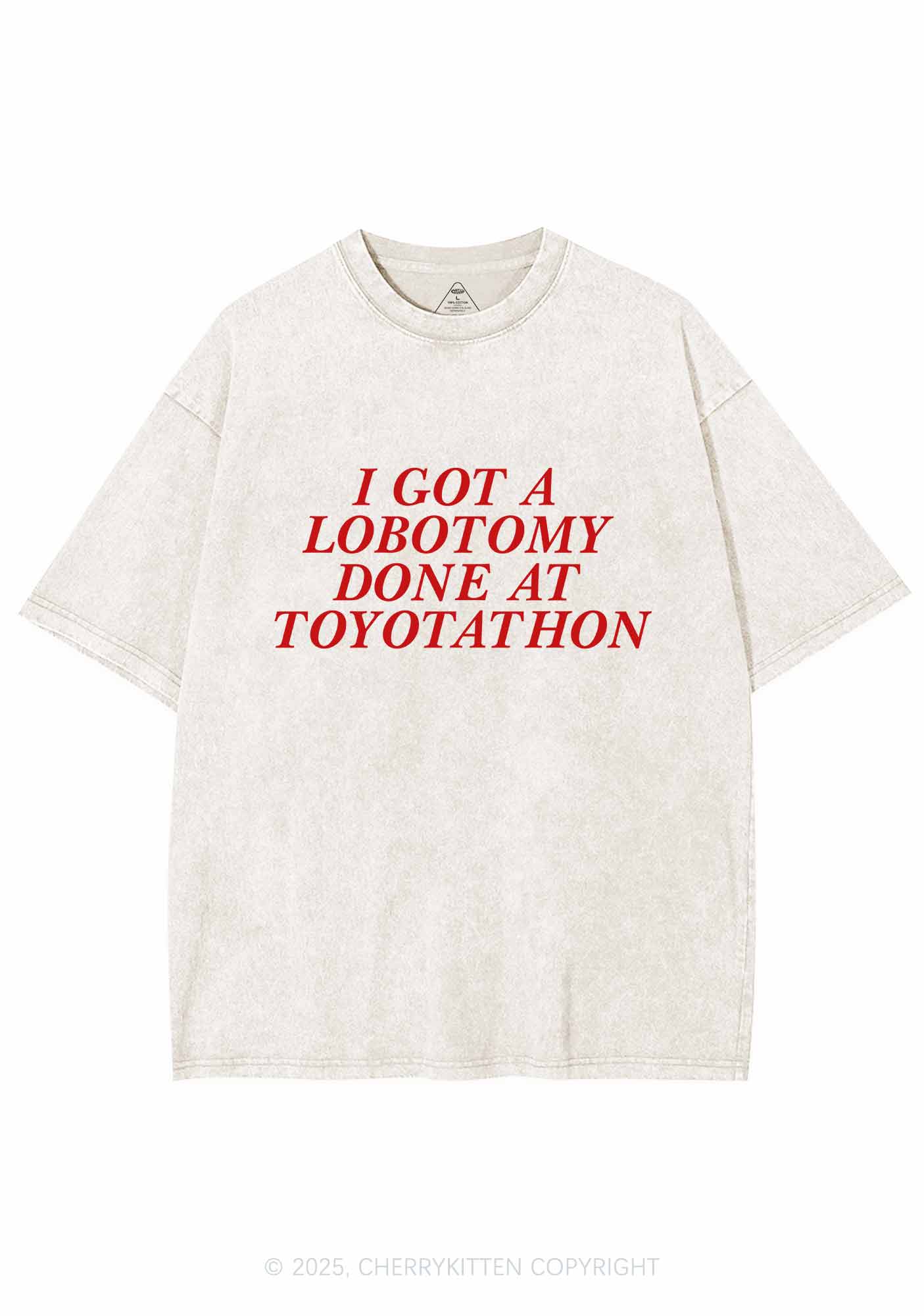 Lobotomy At Toyotathon Y2K Shirts Washed Tee Cherrykitten