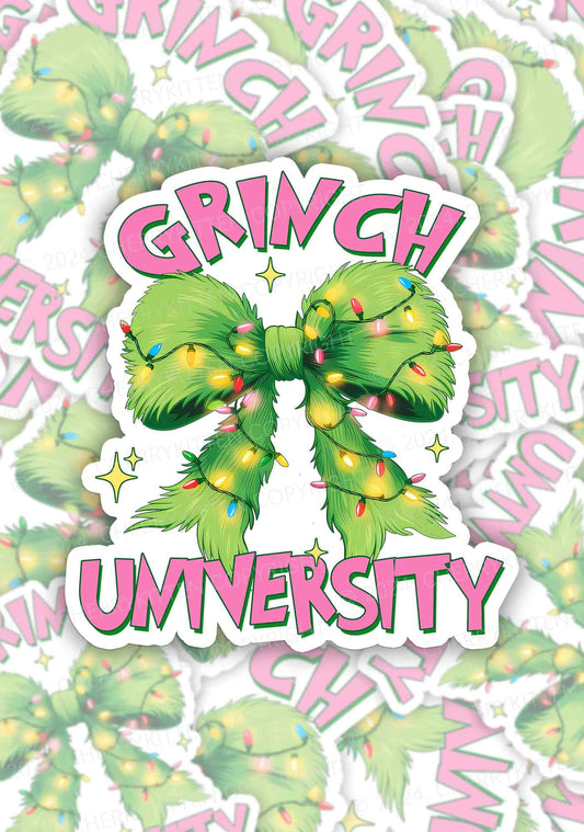 Christmas Green University 1Pc Y2K Sticker Cherrykitten
