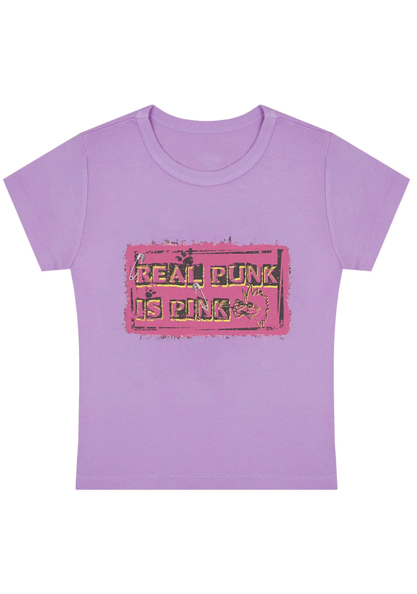 Real Punk Is Pink Y2K Baby Tee