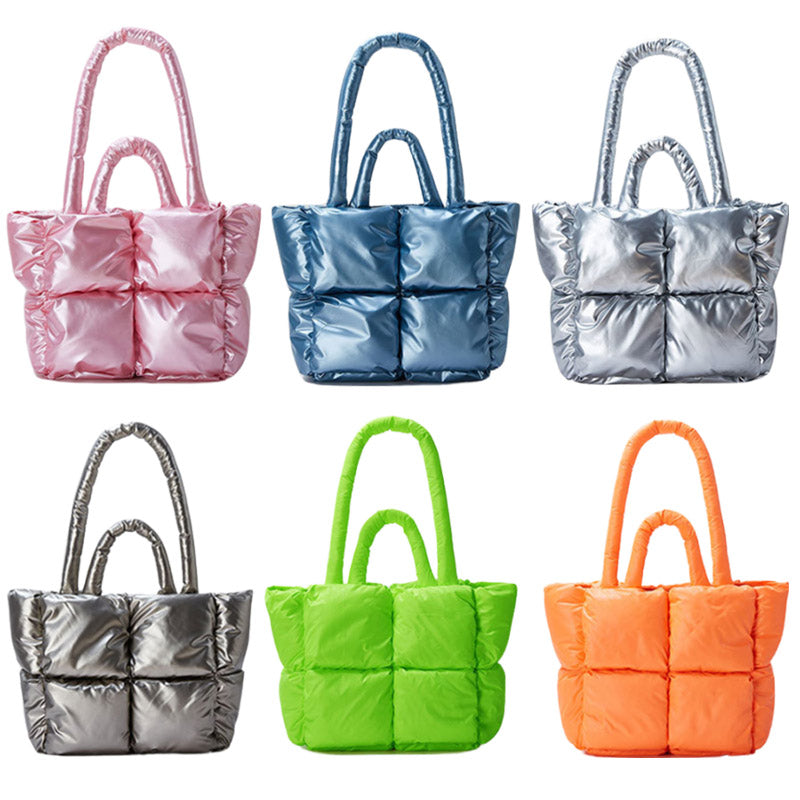 Y2K Casual Shining Puffer Bag