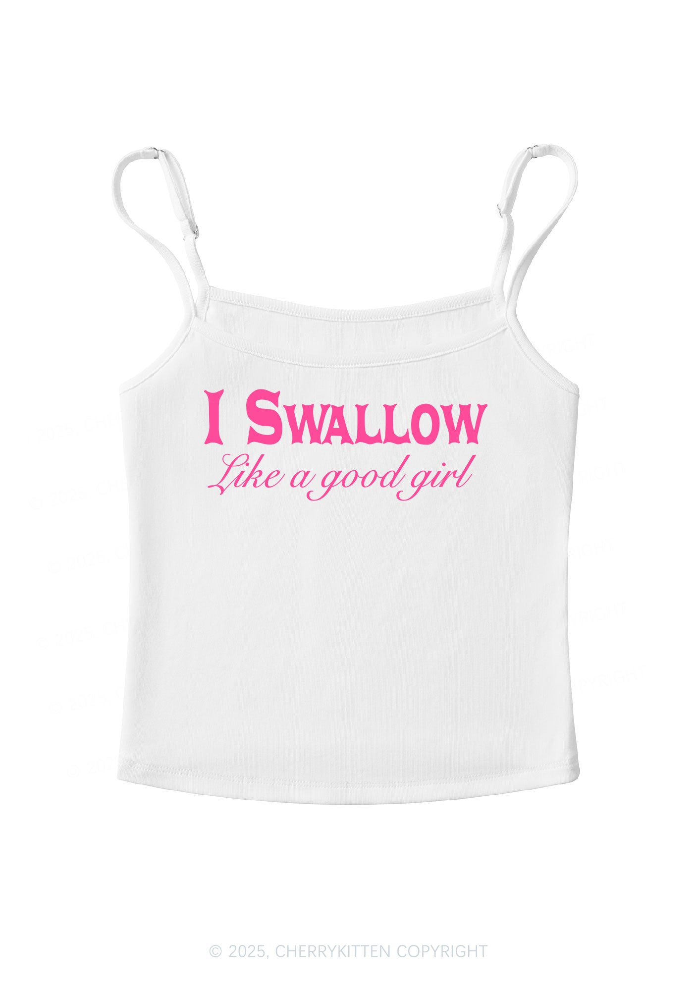 Swallow Like Good Gril Y2K Spaghetti Strap Cami Cherrykitten