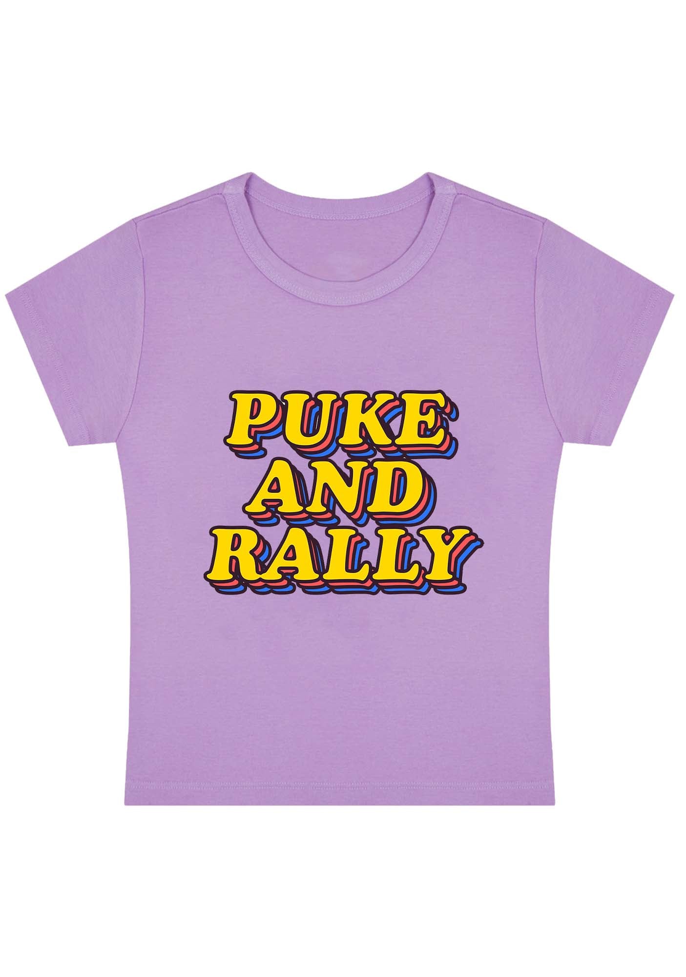 Puke And Rally Y2K Baby Tee