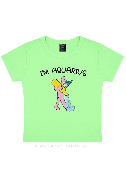 I'm Aquarius Y2K Baby Tee Cherrykitten