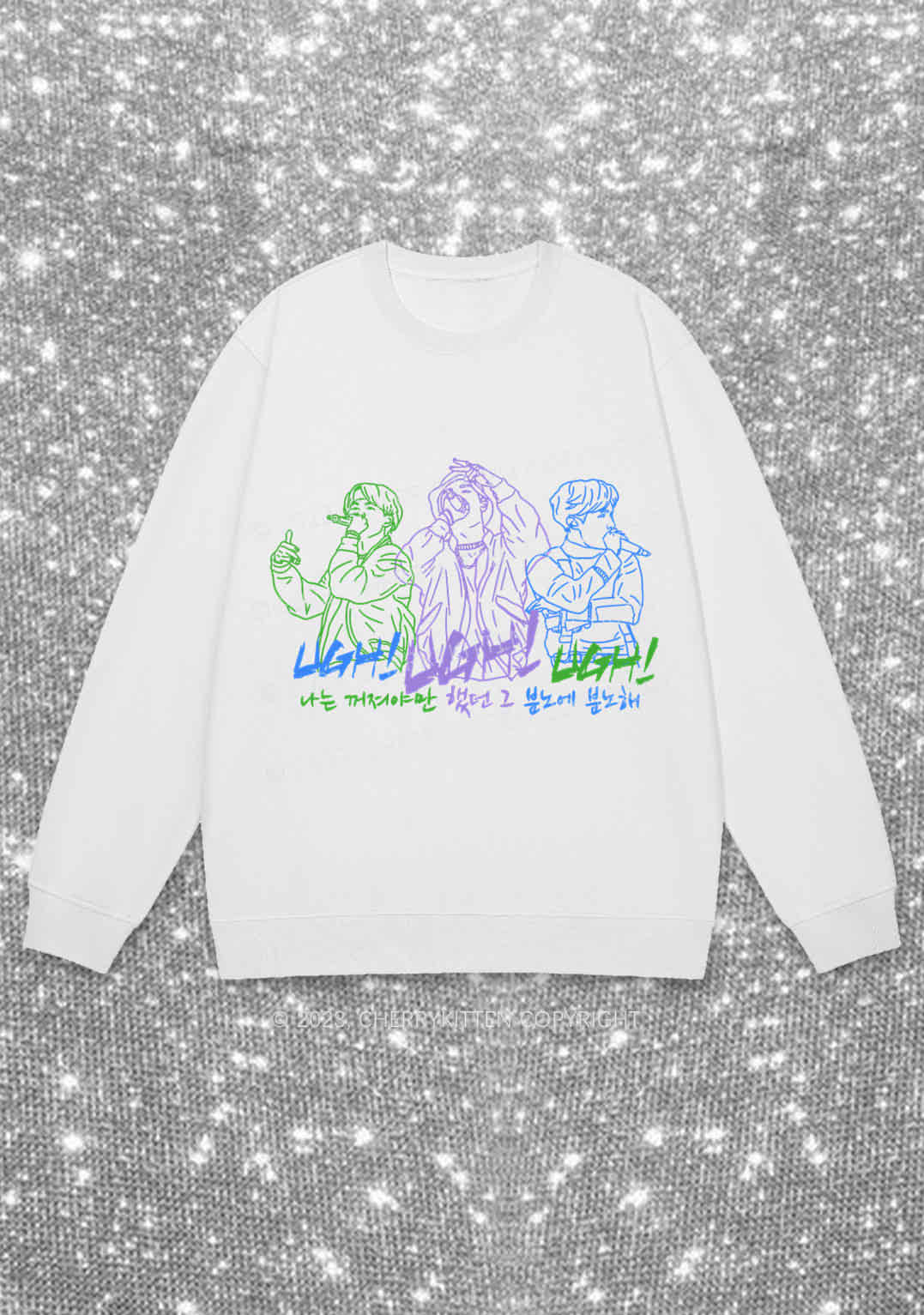 UGH Bangtan Rapline Kpop Y2K Sweatshirt Cherrykitten
