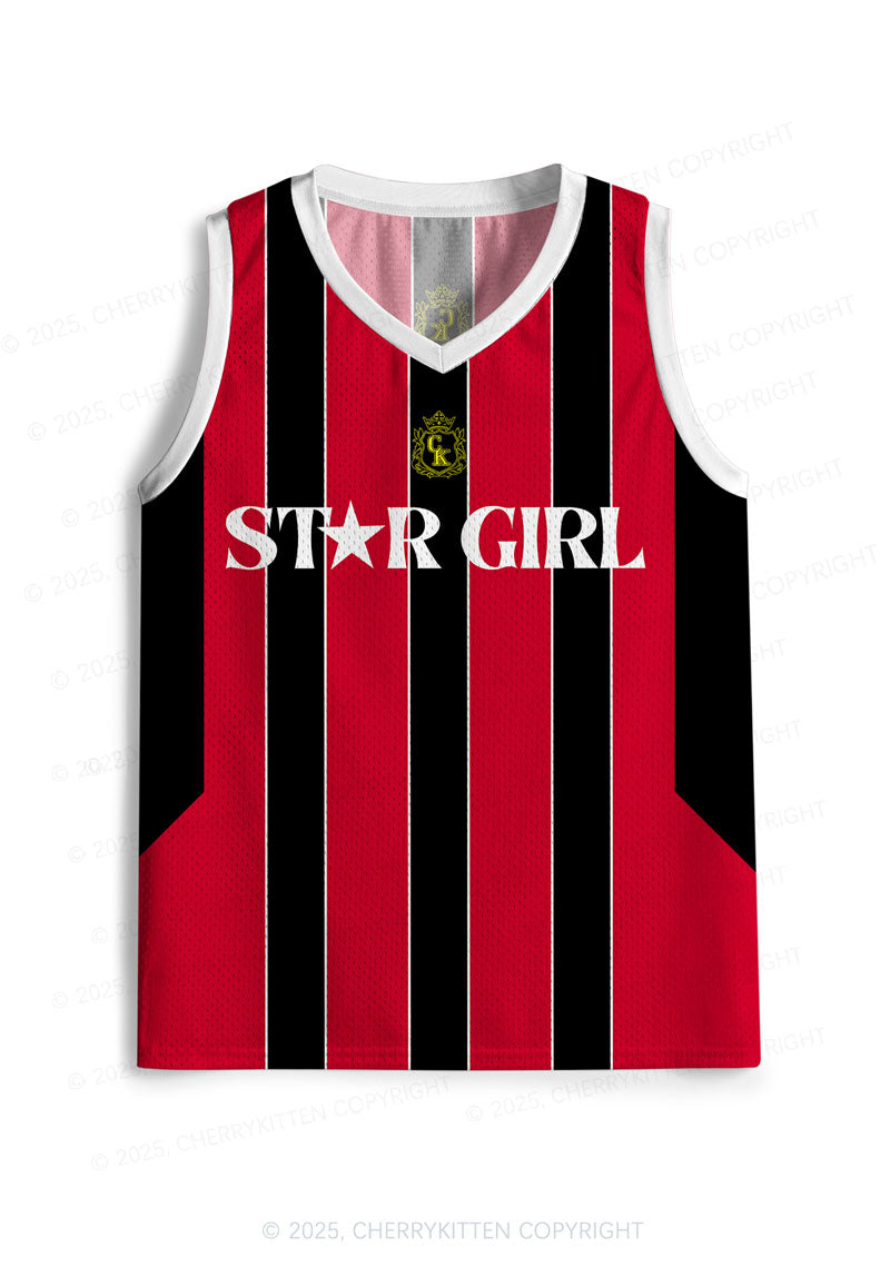 Custom Red Star Girl Y2K Sport Jersey Tank Cherrykitten