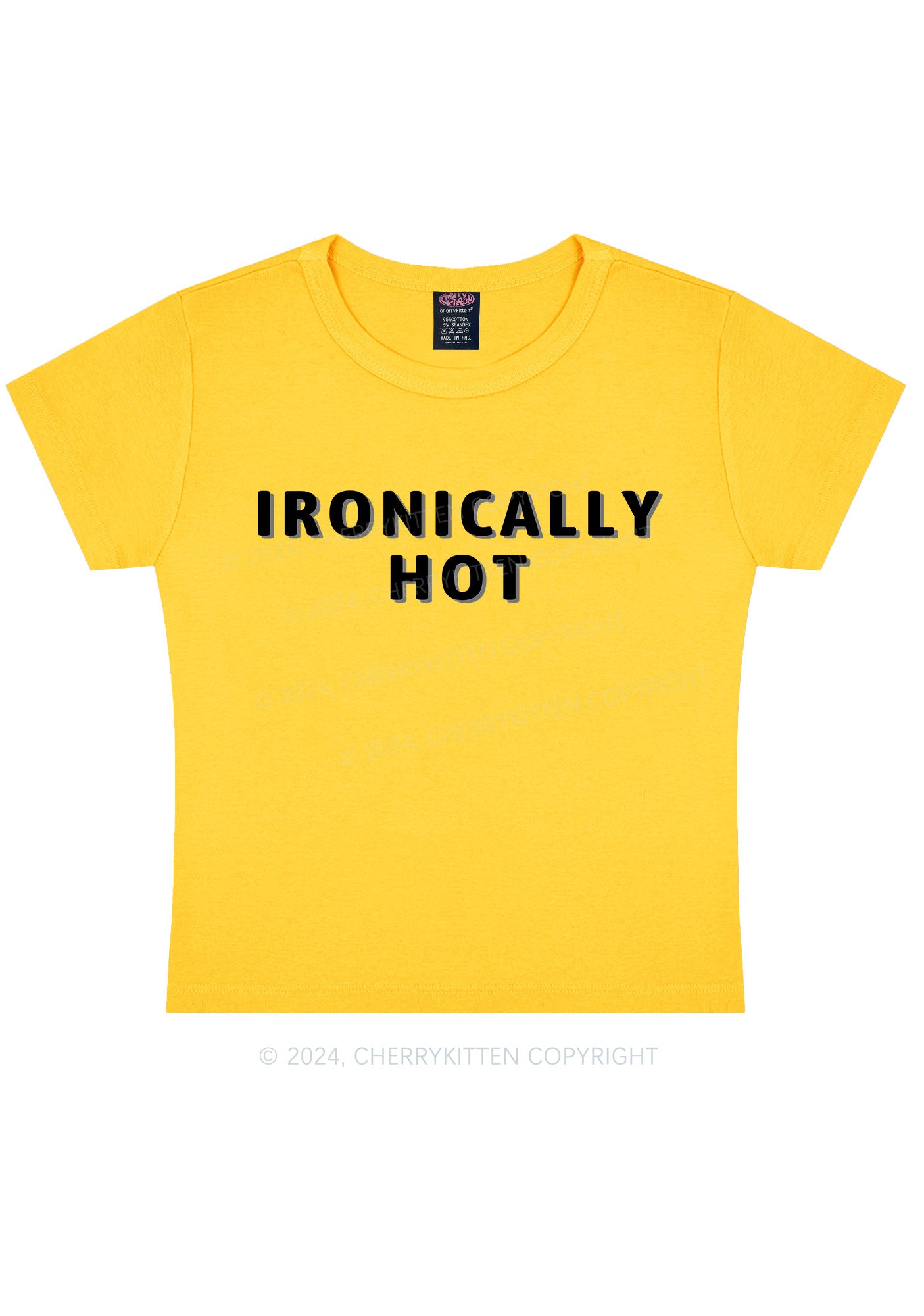 Ironically Hot Y2k Baby Tee
