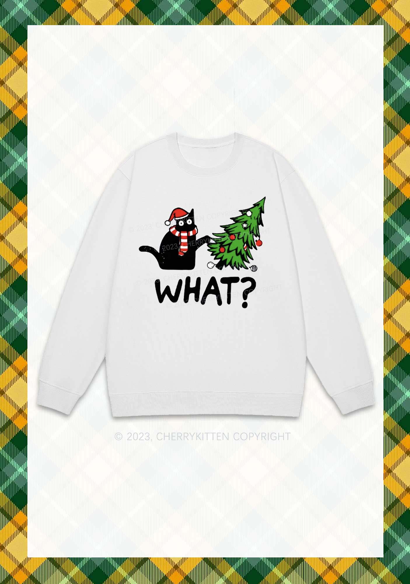 What Christmas Tree Y2K Sweatshirt Cherrykitten
