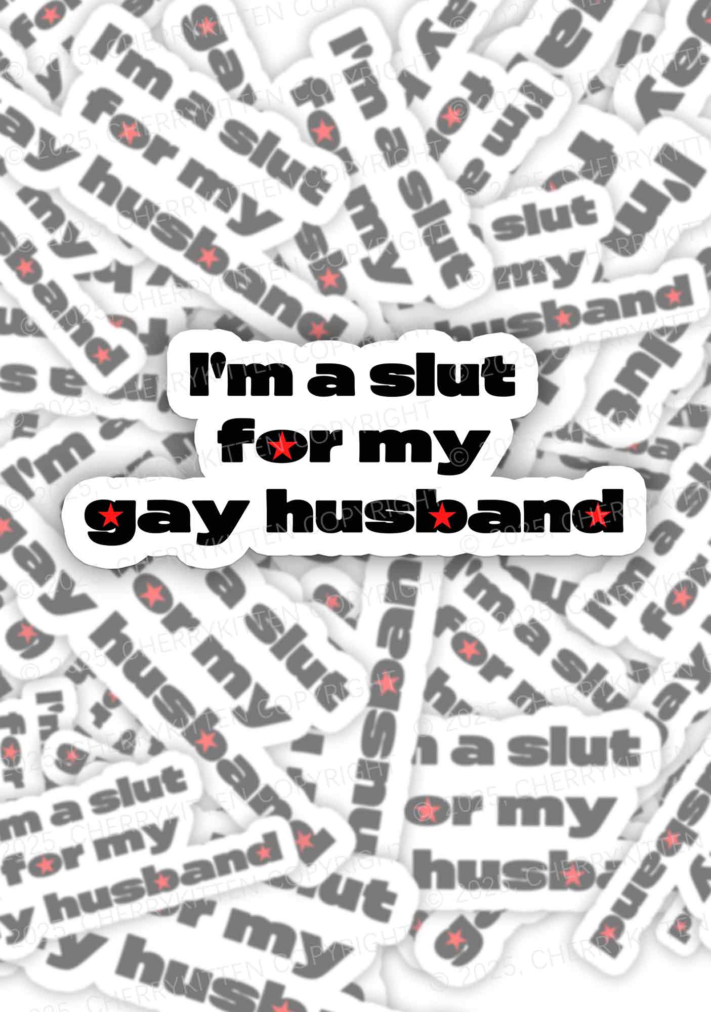 Slxt For Gay Husband Pride 1Pc Y2K Sticker Cherrykitten