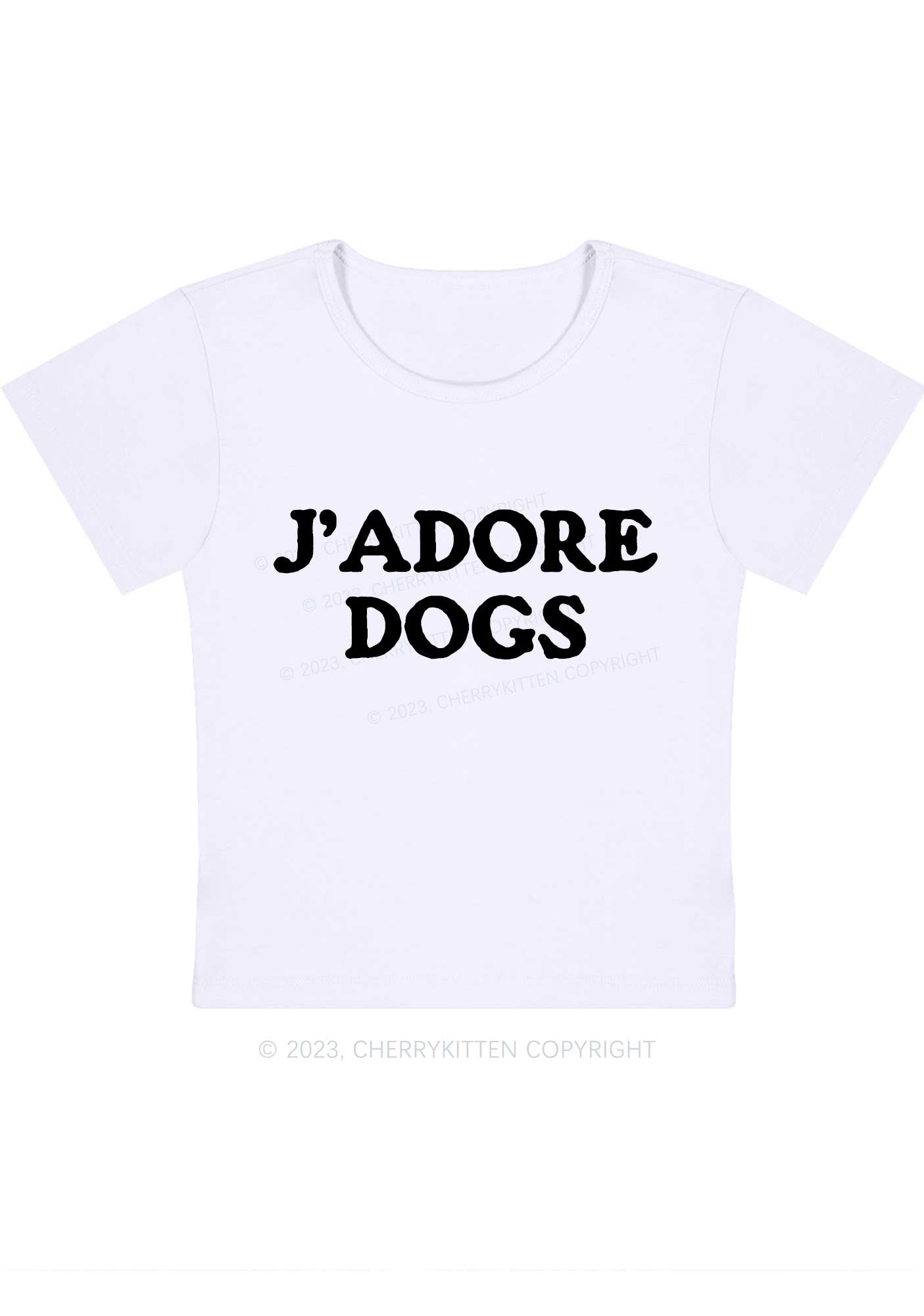Curvy J'adore Dogs Baby Tee Cherrykitten