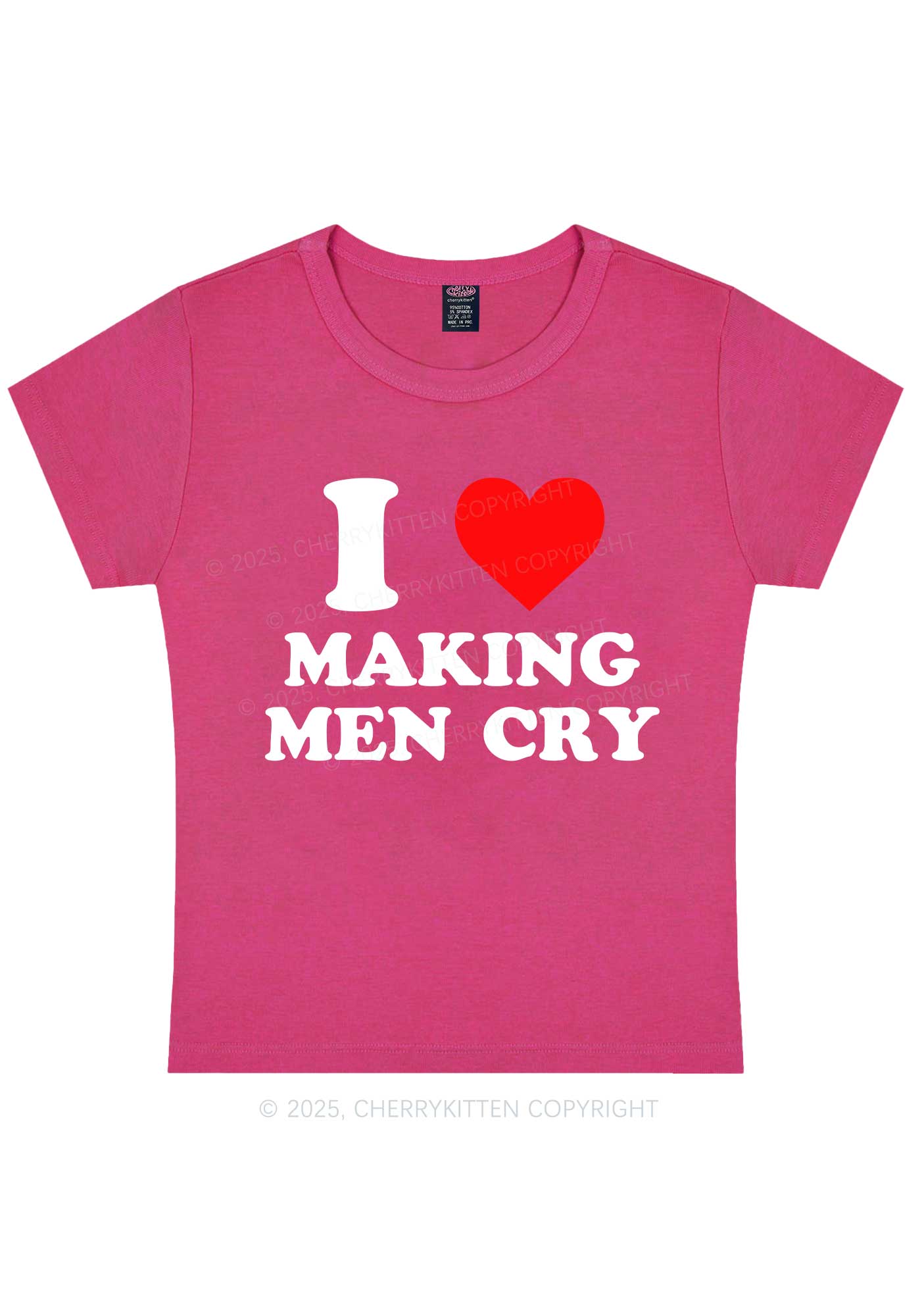 I Love Making Men Cry Y2K Baby Tee Cherrykitten