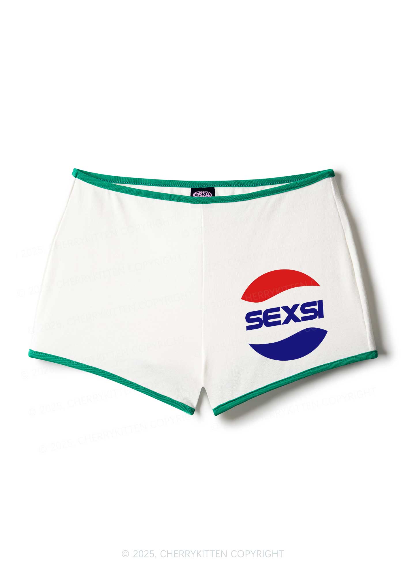 Red Blue Sexsi Y2K Booty Shorts Cherrykitten