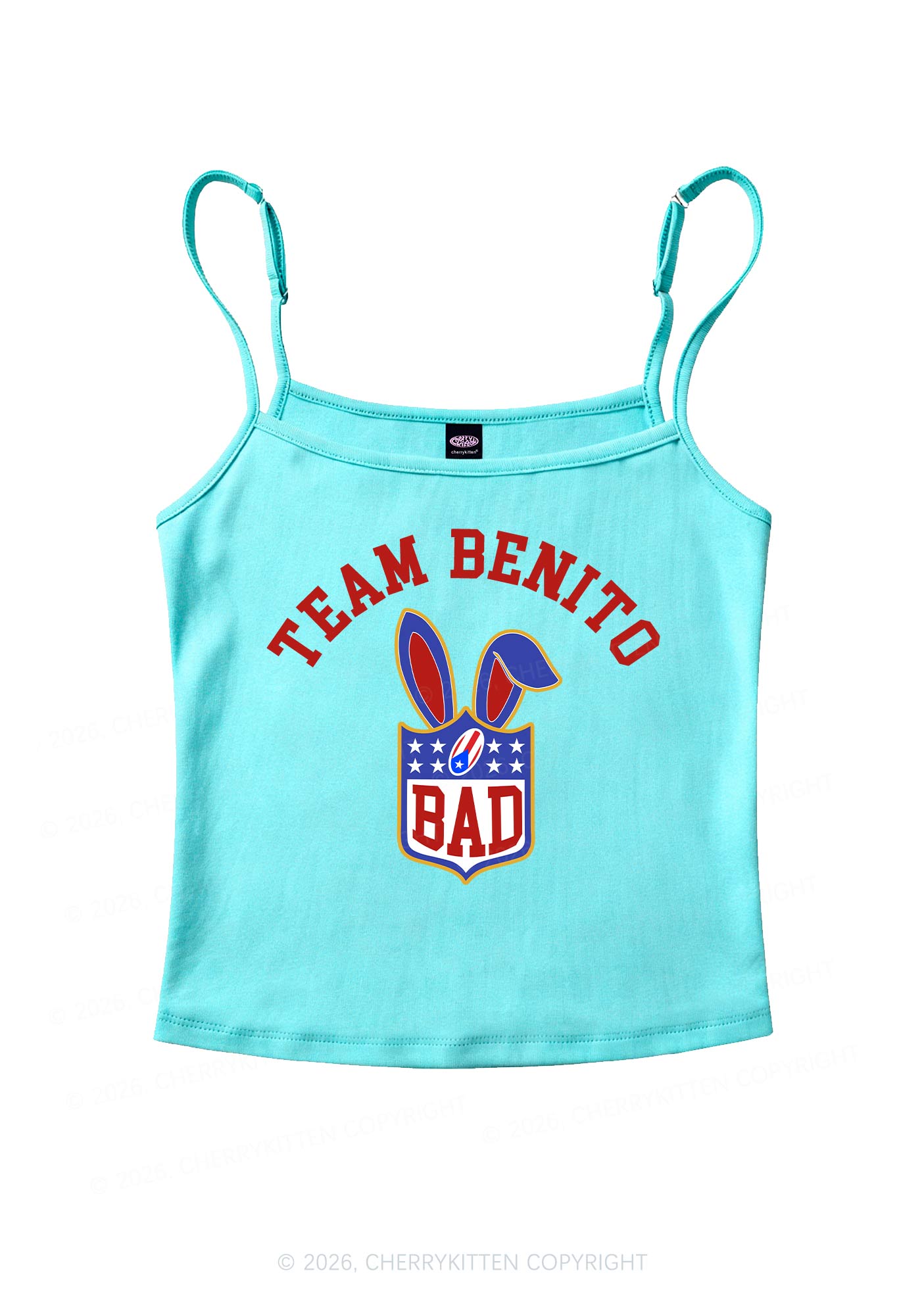 Pink Football Bunny Y2K Spaghetti Strap Cami Cherrykitten