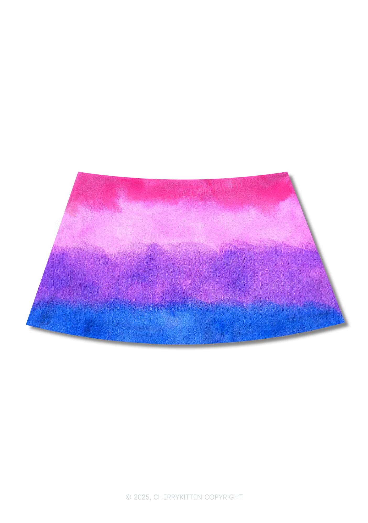 Bisexual Pride Y2K Print Mini Skirt Cherrykitten