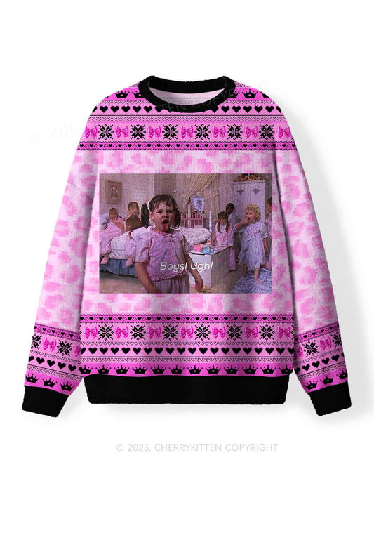 Boys Ugh Y2K Christmas Knit Sweatshirt Cherrykitten