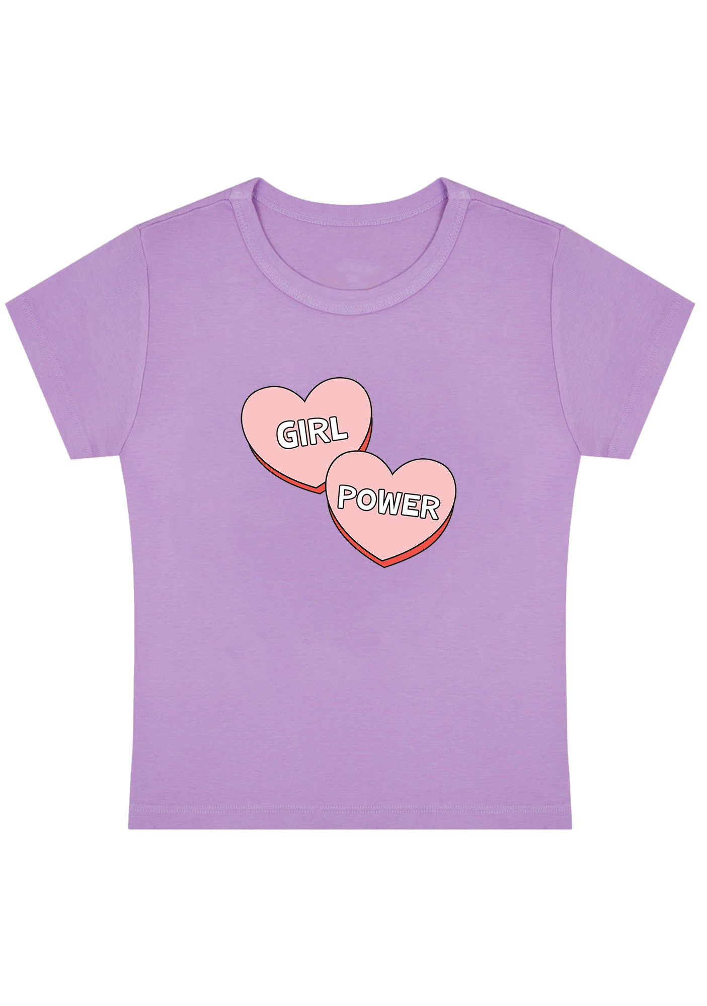 Curvy Girl Power Heart Baby Tee