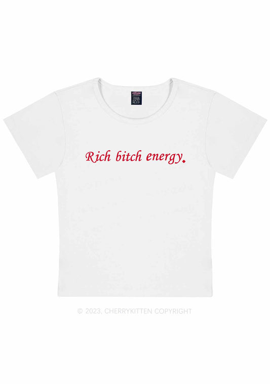 Rich Bxxch Energy Y2K Baby Tee Cherrykitten