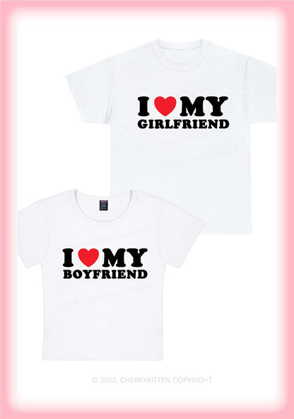 I Love Boyfriend&Girlfriend Y2K Valentine's Day Shirt Cherrykitten