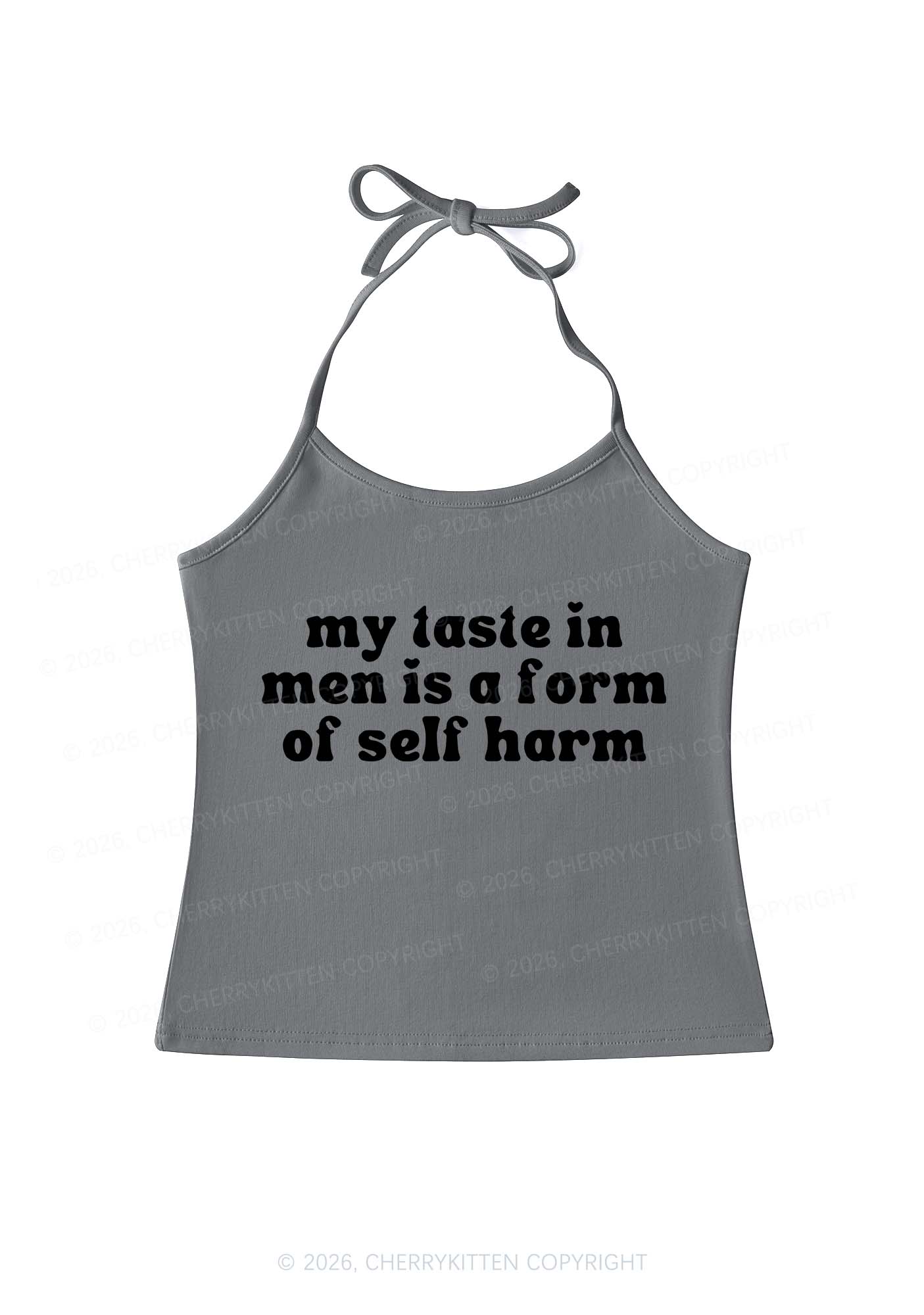 My Taste In Men Y2K Halter Neck Cami Cherrykitten