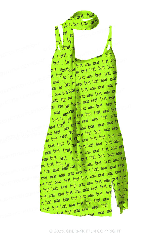 Brat Summer Y2K Mesh Slip Dress Cherrykitten