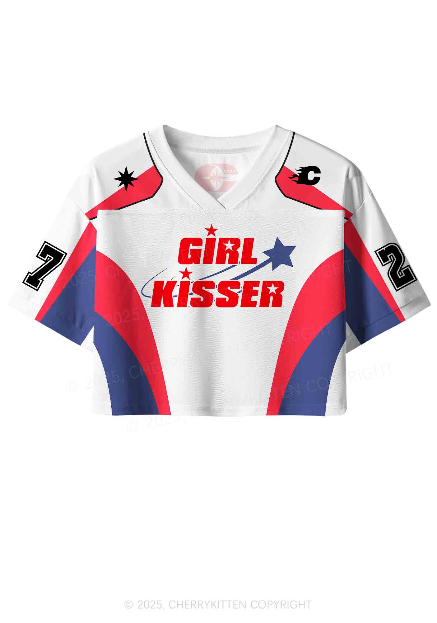 Custom Girl Kisser Pride Y2K Crop Sport Jersey Shirts Cherrykitten