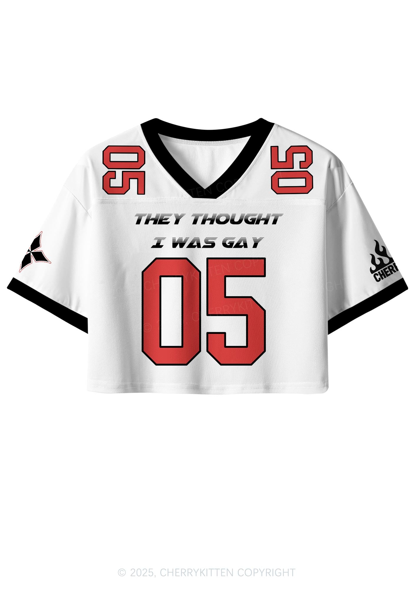 Custom I Was Gay Two Sides Pride Y2K Crop Sport Jersey Shirts Cherrykitten