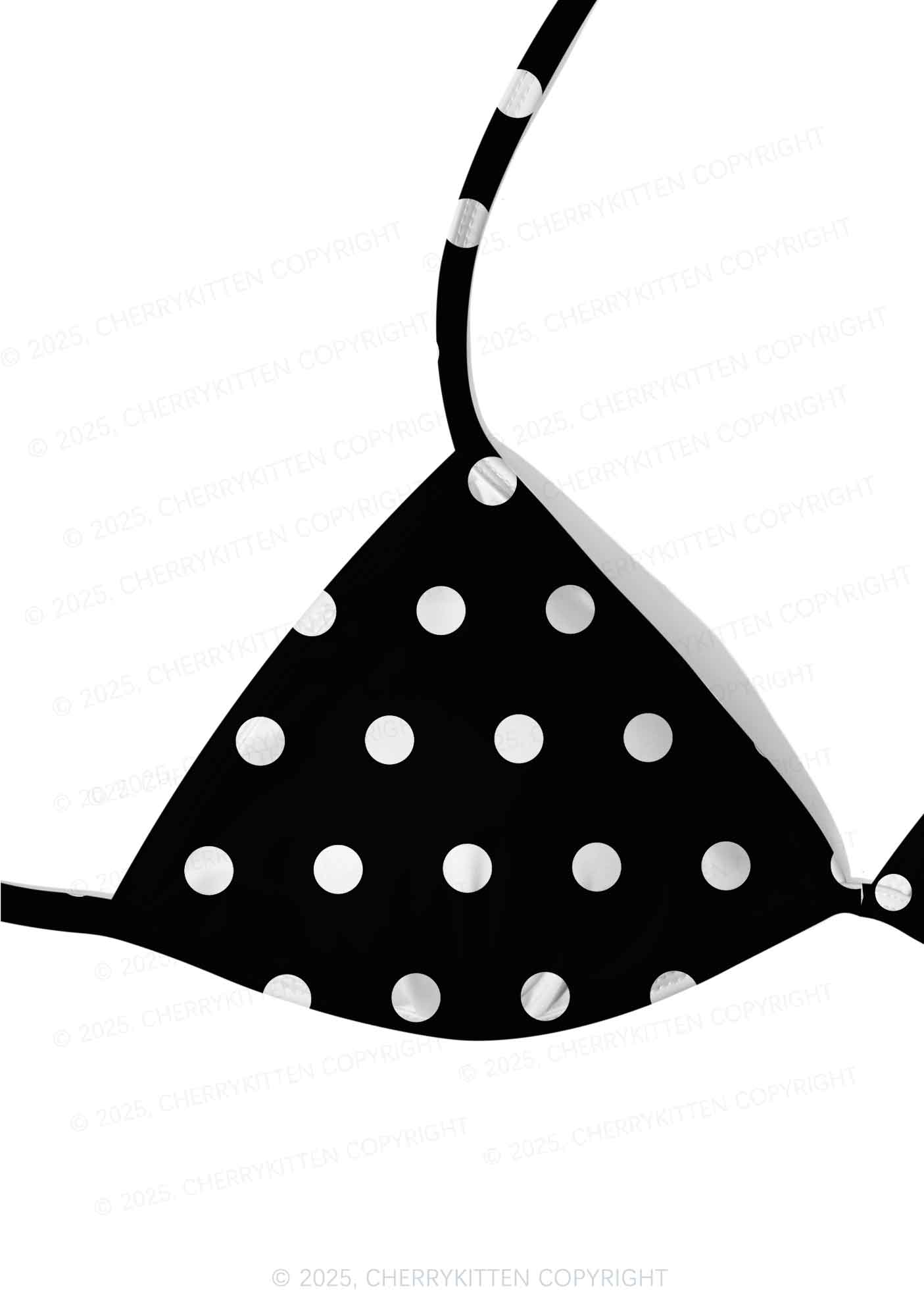 Dotty Black Y2K Print Bikini Set Cherrykitten