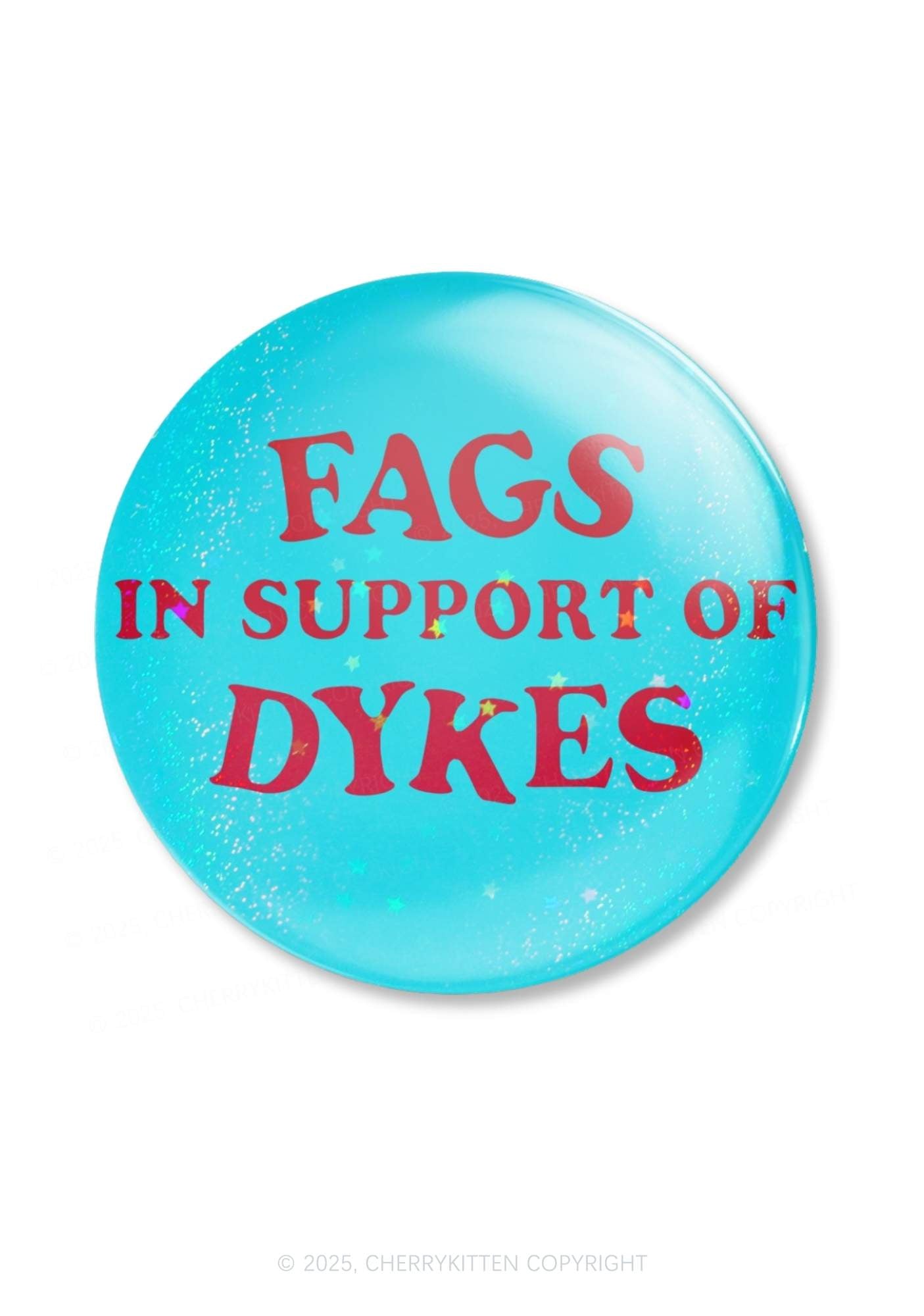 Fags Support Dykes Pride 1Pc Y2K Pin Badge Cherrykitten