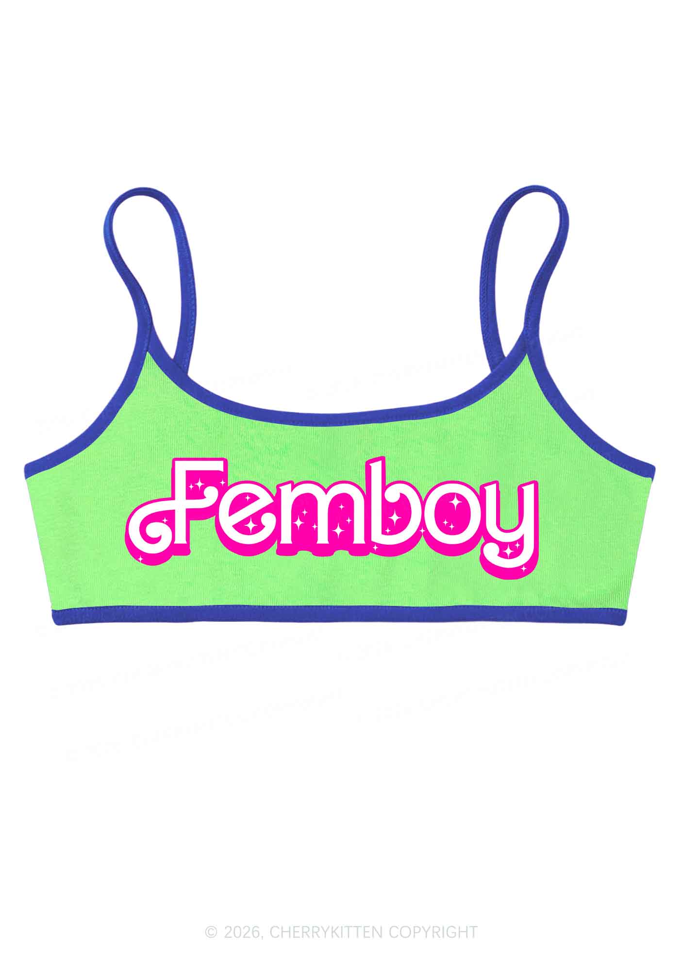 Femboy Pride Y2K Super Crop Cami Cherrykitten
