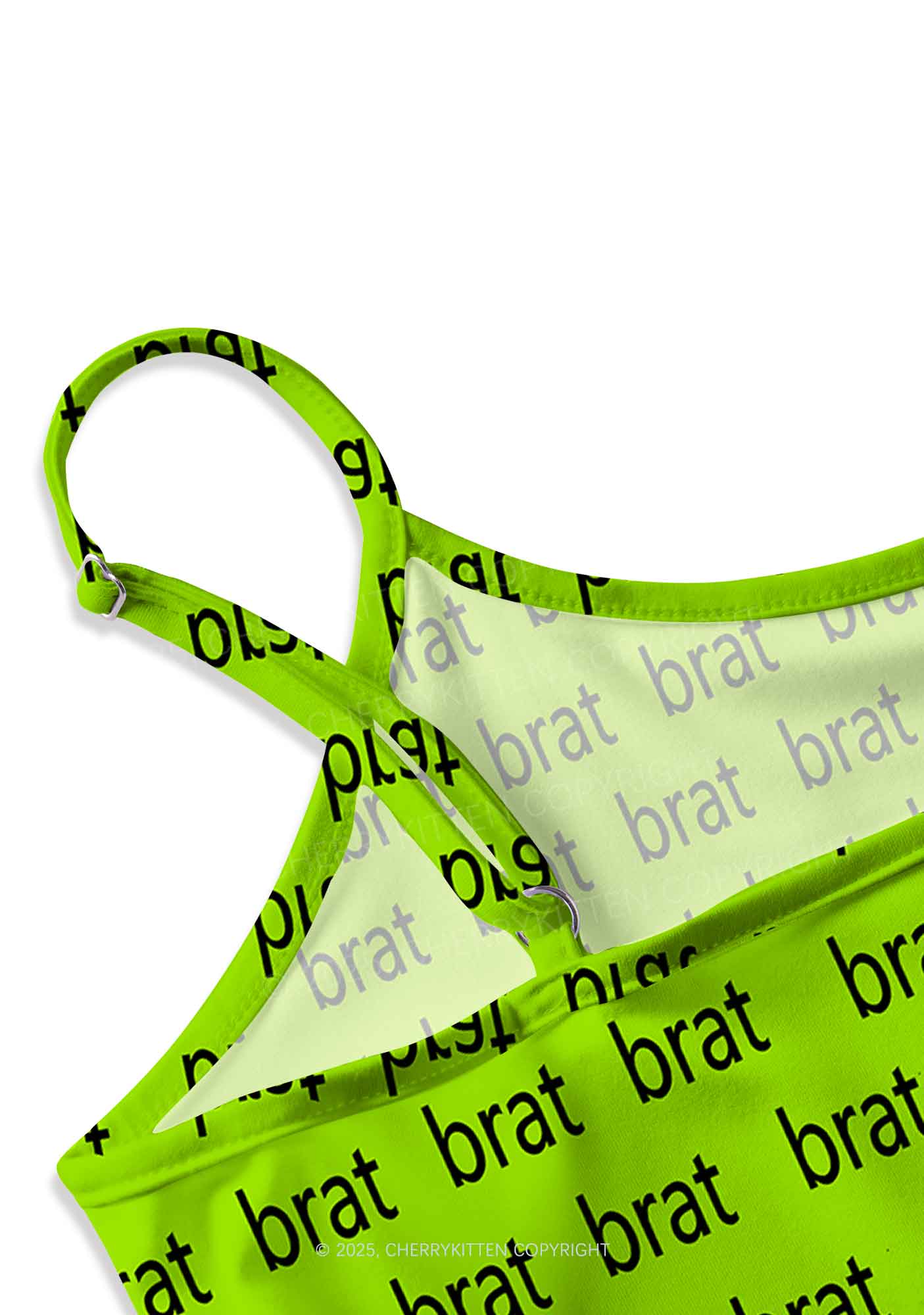 Brat Summer Y2K Print Slip Dress Cherrykitten