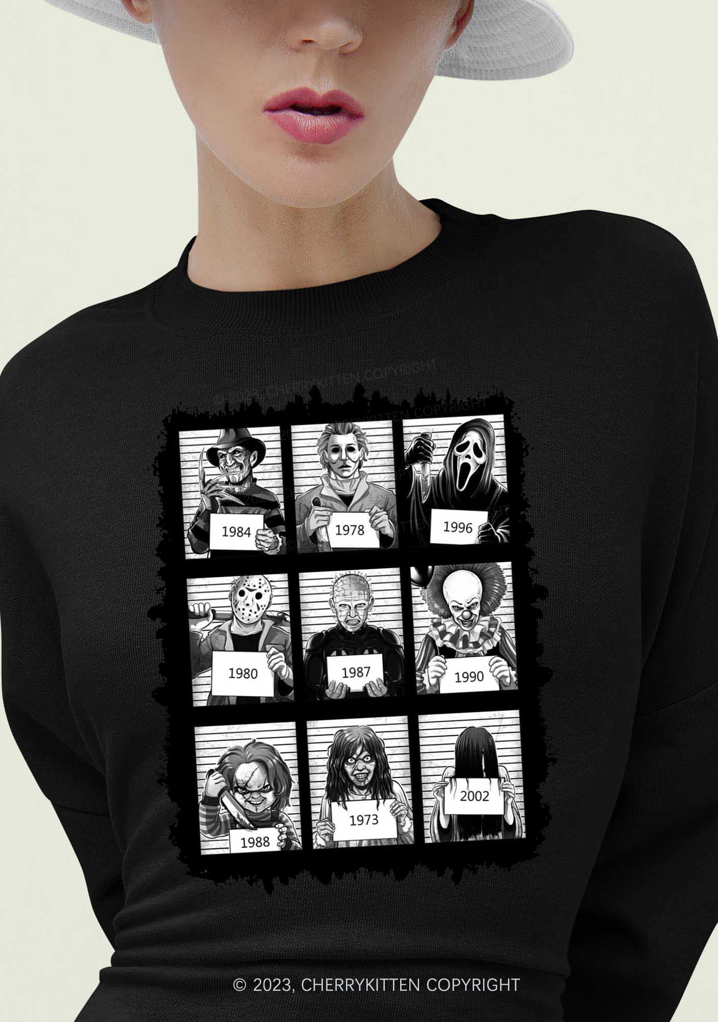 Horror Movie Characters Y2K Sweatshirt Cherrykitten