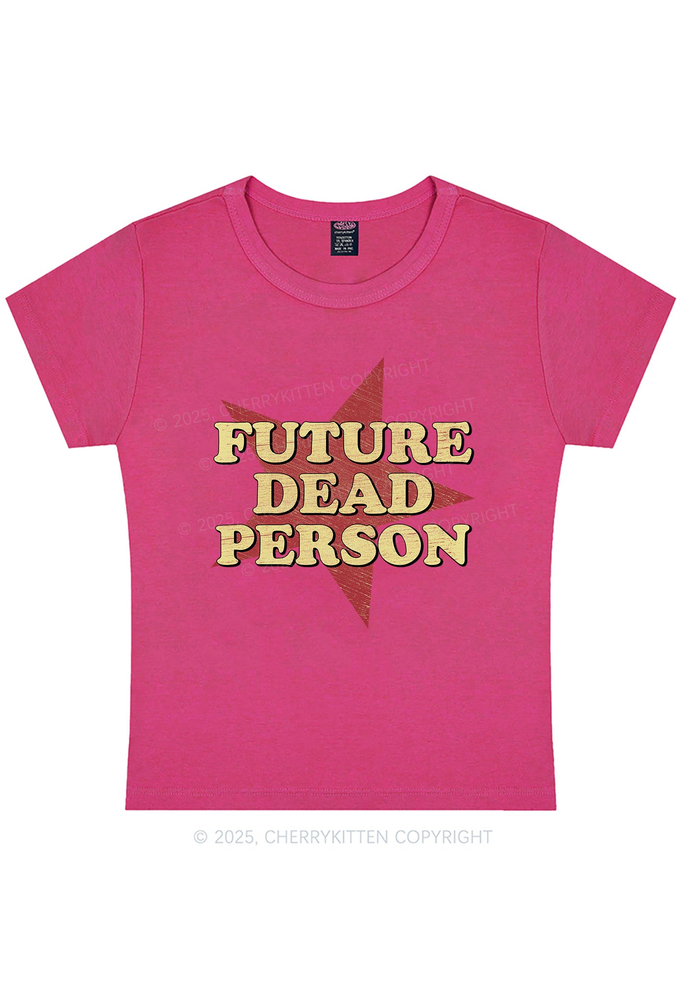 Curvy Dead Person Y2K Baby Tee Cherrykitten