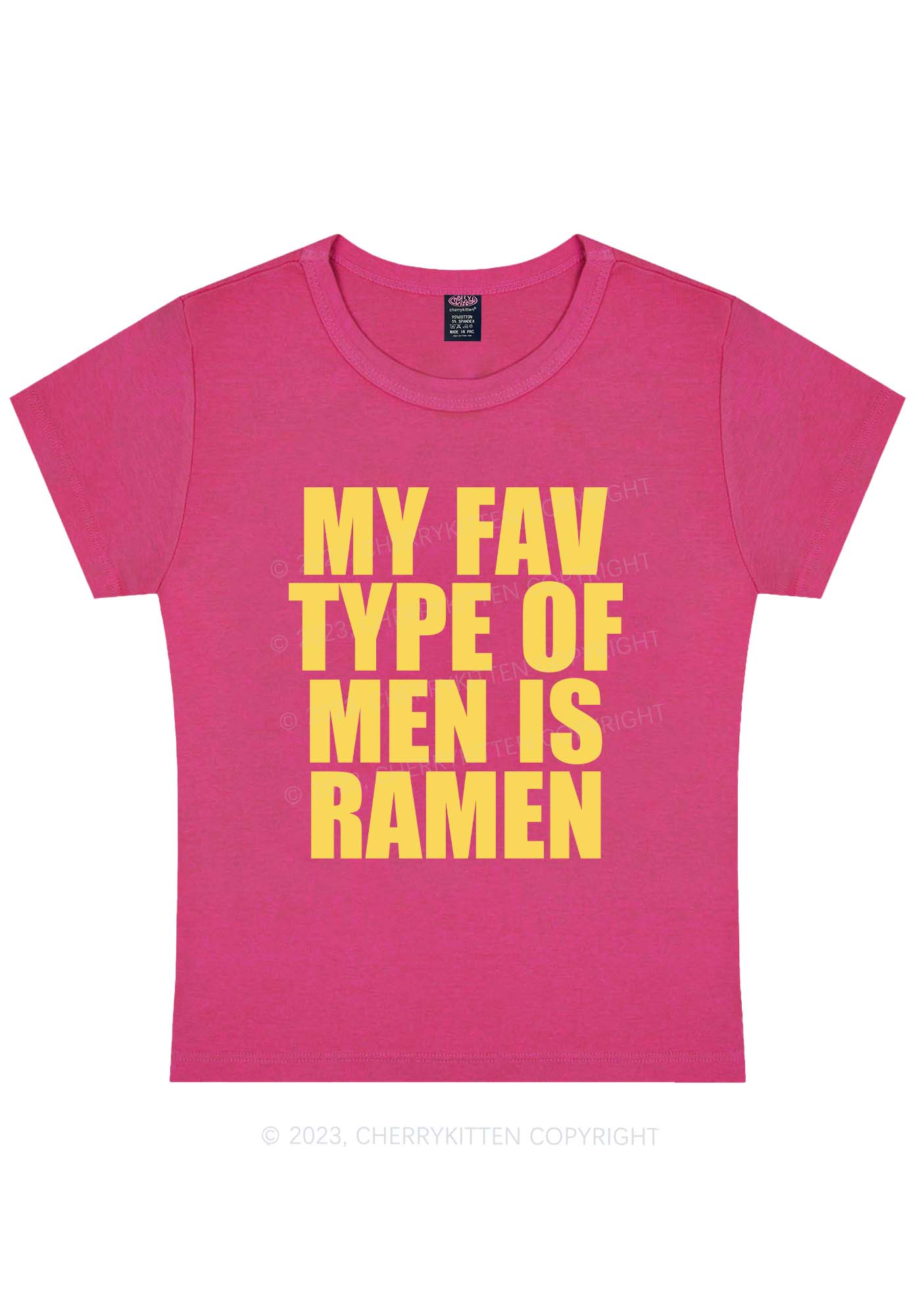 Curvy My Fav Men Type Y2K Baby Tee Cherrykitten
