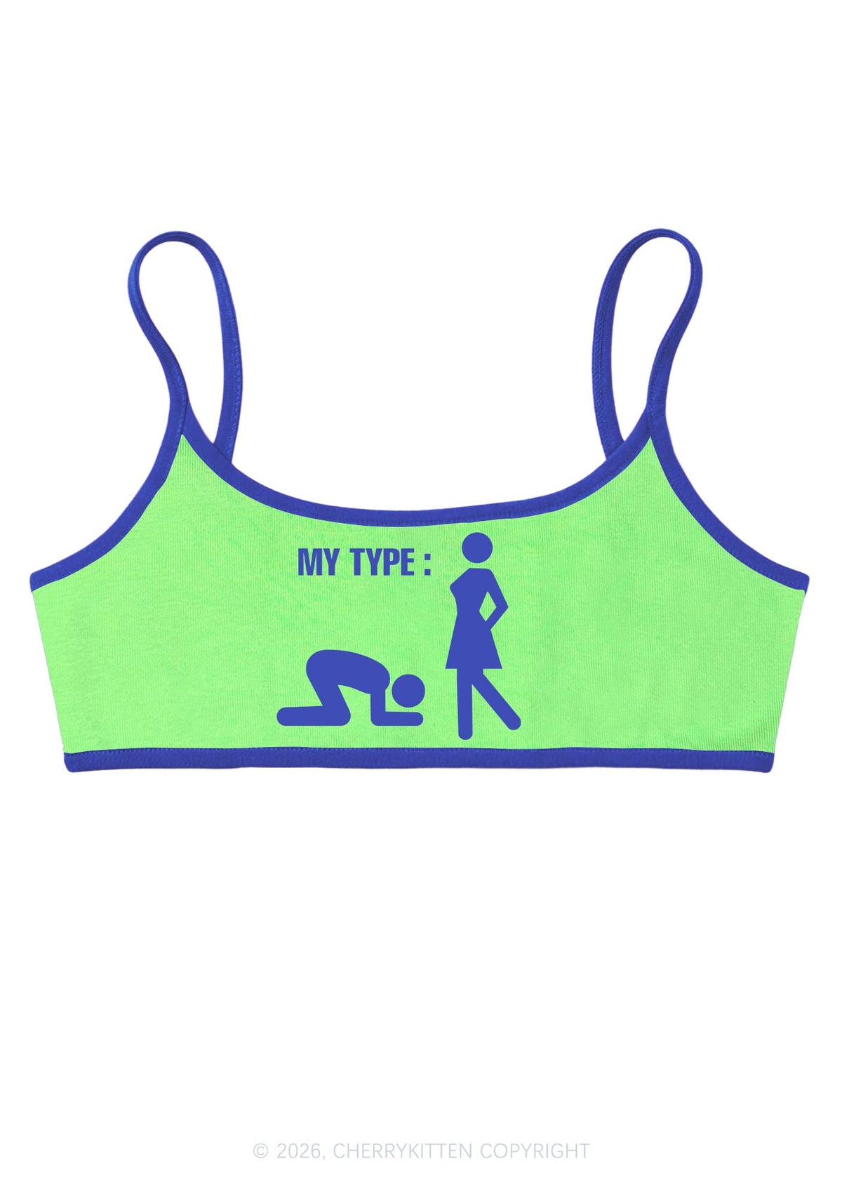 My Type Kneeling Male Y2K Super Crop Cami Cherrykitten
