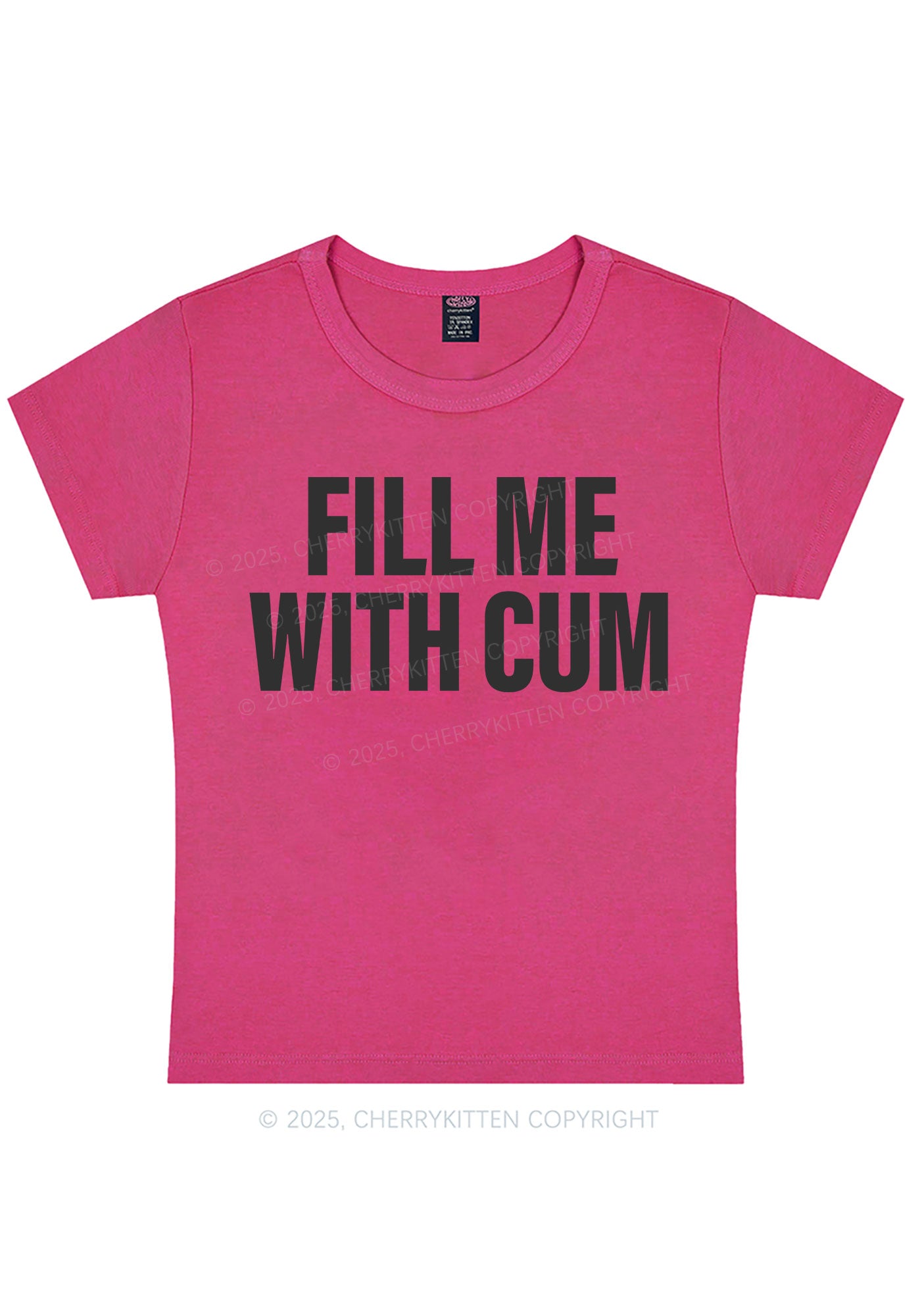 Curvy Fill Me With Cxm Y2K Baby Tee Cherrykitten