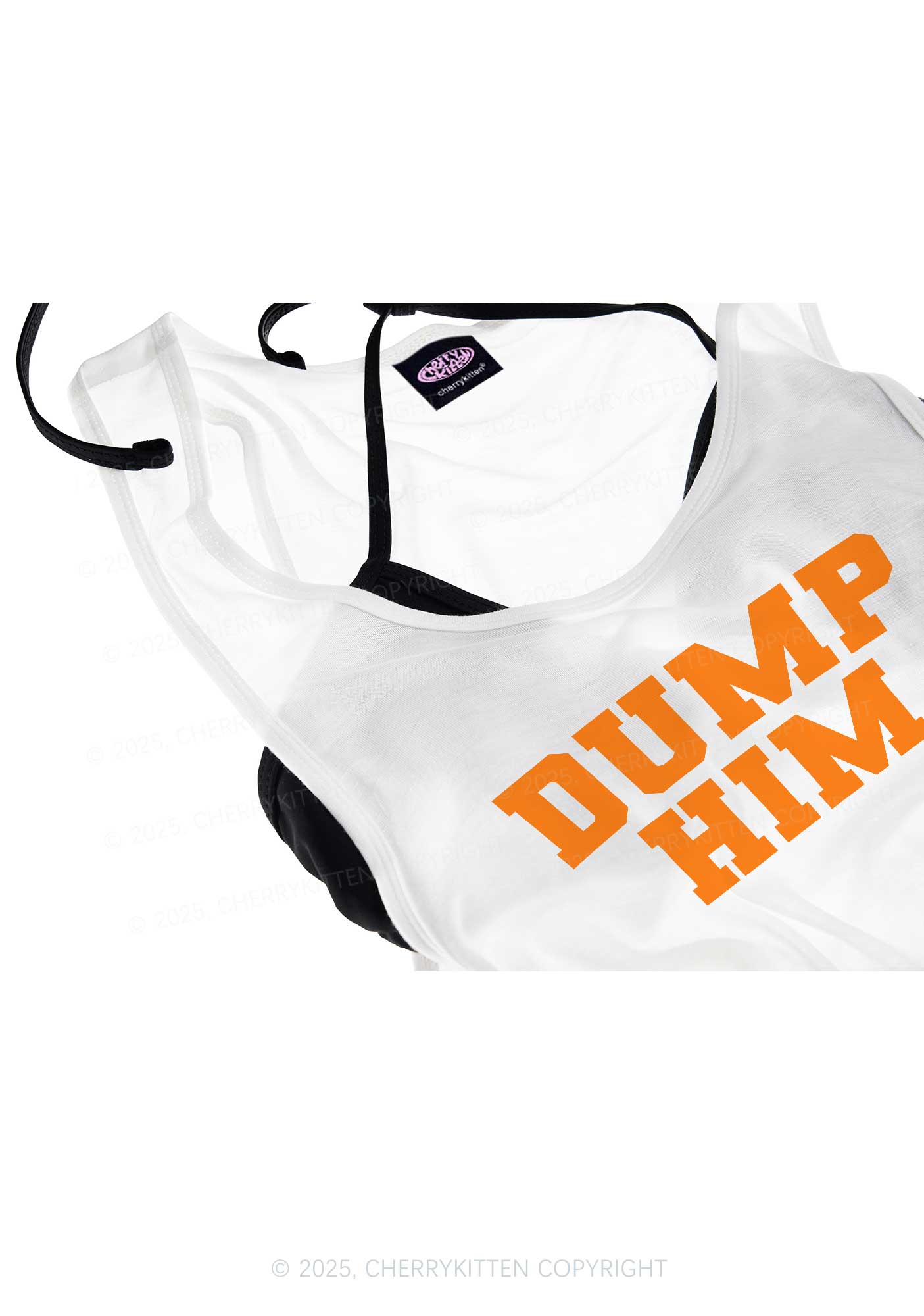 Dump Him Y2K Sheer Boyfriend Tank Cherrykitten