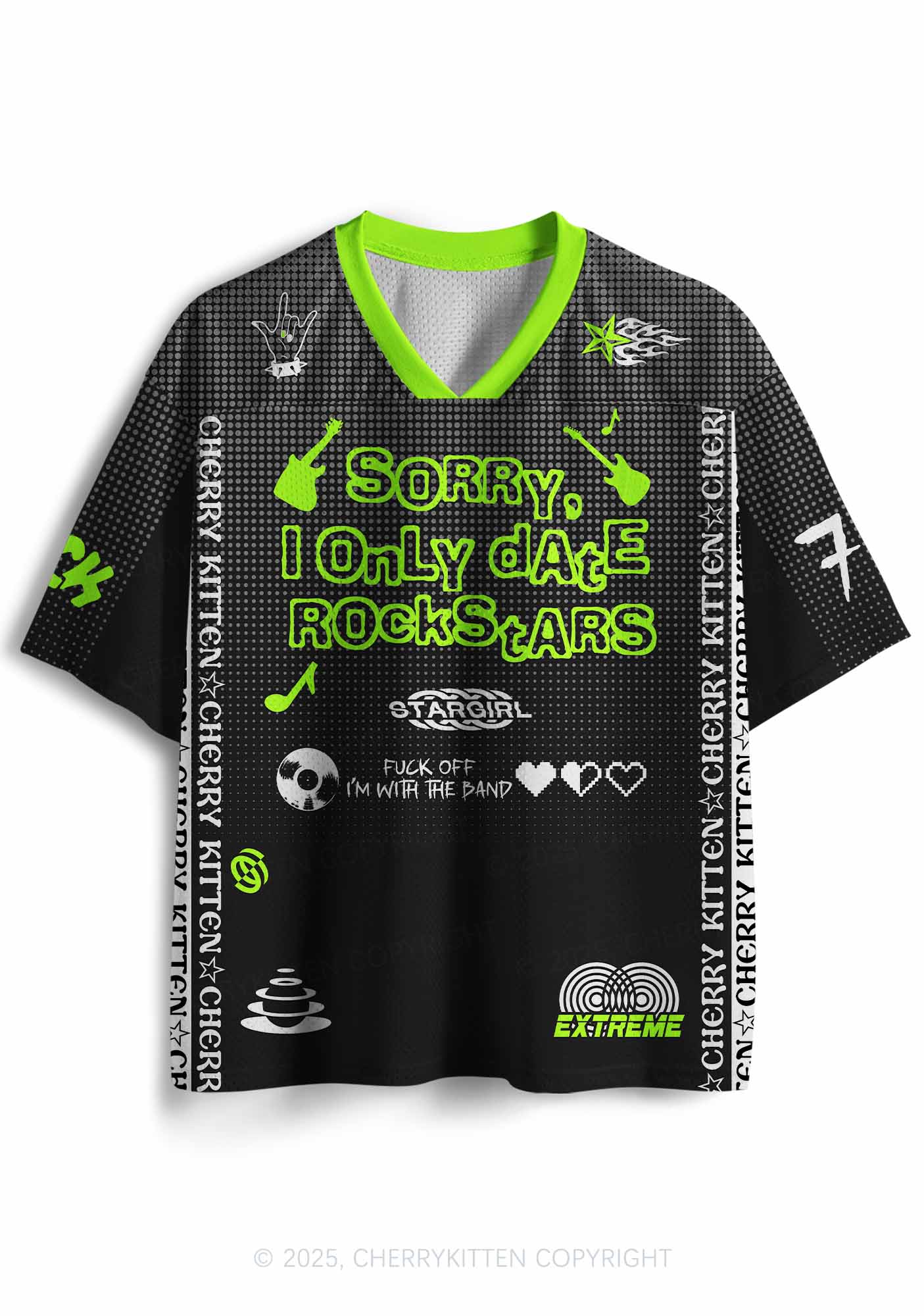 Custom Only Date Rockstars Guitars Y2K Sport Jersey Shirts Cherrykitten