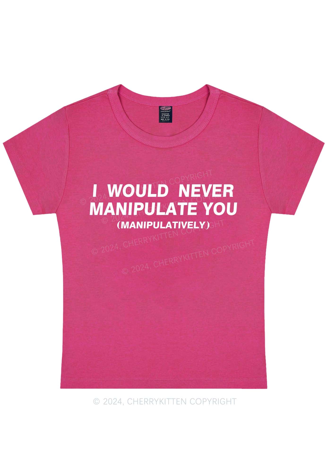 Curvy Manipulate You Y2K Baby Tee Cherrykitten