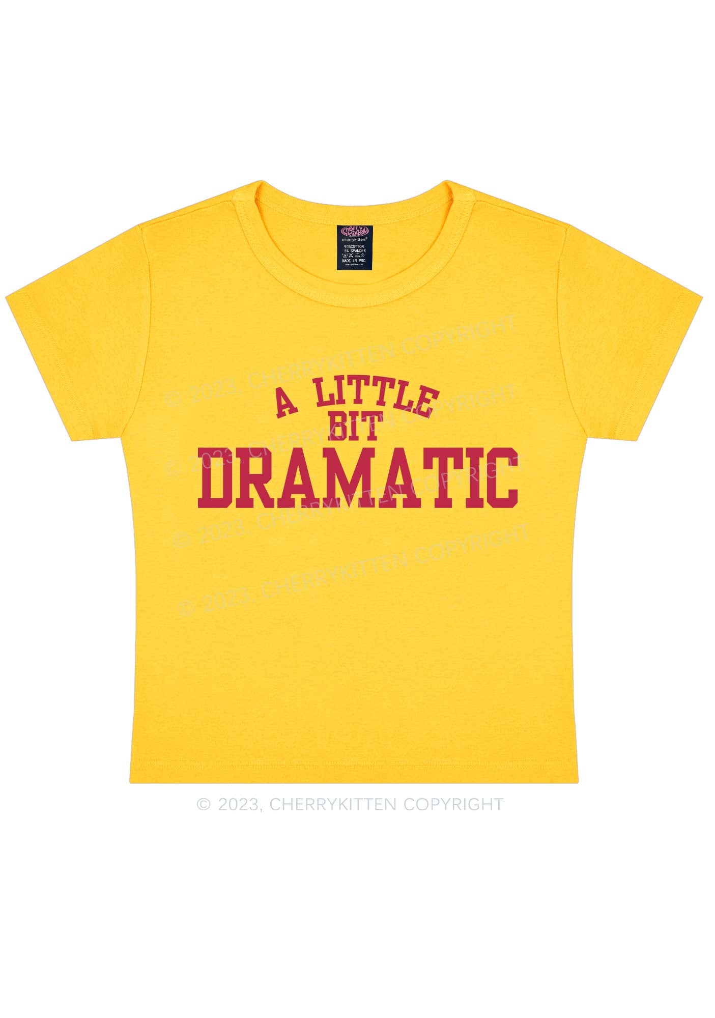 A Little Bit Dramatic Y2k Baby Tee