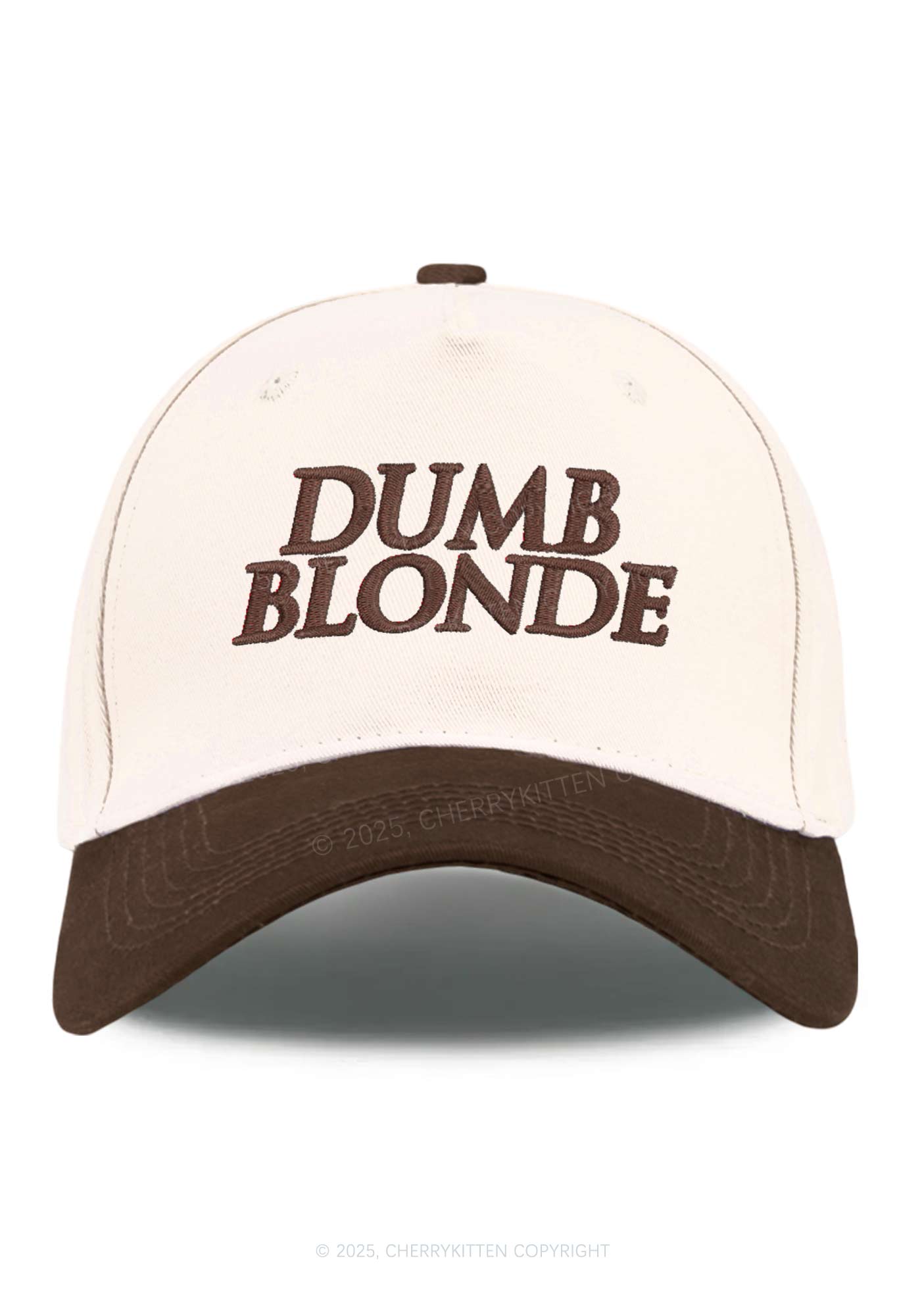 Dumb Blonde Y2K Color Block Baseball Cap Cherrykitten
