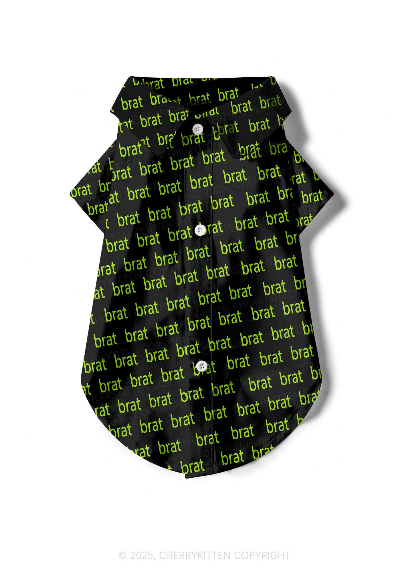 Green Brat Y2K Pet Shirts Cherrykitten